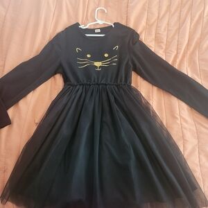Amazon Black and Gold Cat Face Kids Dress